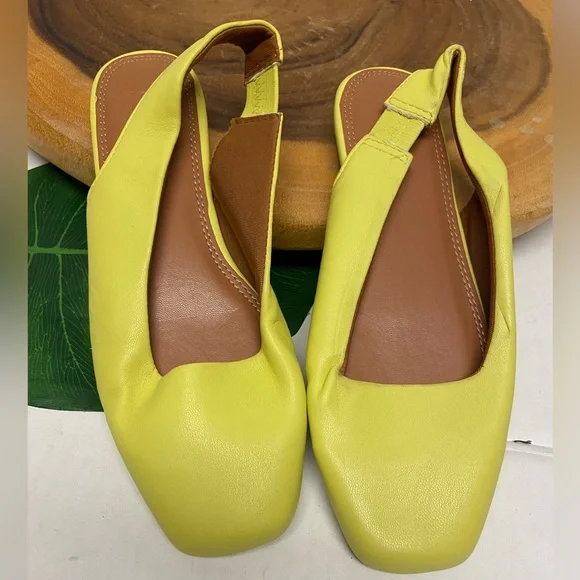 ASOS Shoes Asos Kids Slingback Neon Yellow Flats Nwot Poshmark